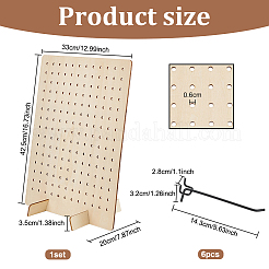 1 Set Rectangle Wood Slant Back Earring Display Stands&nbsp;EDIS-BC0001-02