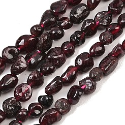 Natural Garnet Nuggets Beads Strands&nbsp;G-J335-32