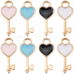 100Pcs 4 Colors Alloy Pendants&nbsp;ENAM-SC0007-88