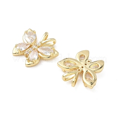 Brass Micro Pave Cubic Zirconia Pendants&nbsp;KK-L256-02G
