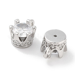 Brass Micro Pave Cubic Zirconia Charms&nbsp;KK-C051-39P-02