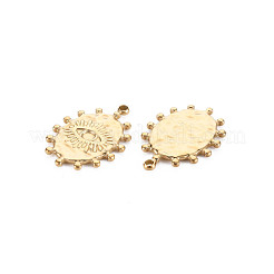 Ion Plating(IP) 304 Stainless Steel Pendant Enamel Settings&nbsp;STAS-N097-209LG