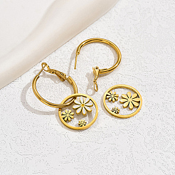 201 Stainless Steel Enamel Hoop Earrings&nbsp;GD4383