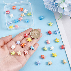 36Pcs 9 Colors Handmade Porcelain Beads&nbsp;PORC-HY0001-12