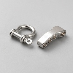 Alloy Shackle Clasps&nbsp;FIND-WH0148-357P