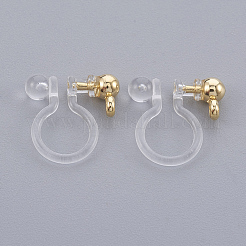 Brass Clip-on Earring Component&nbsp;KK-L169-09G
