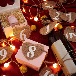Burlap Table Numbers Cards&nbsp;AJEW-WH0248-115