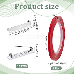 Rectangle Stainless Steel Brooches&nbsp;JEWB-GA0001-32