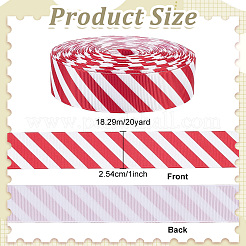 20Yards Polyester Stripe Pattern Ribbon&nbsp;OCOR-PH0036-33A