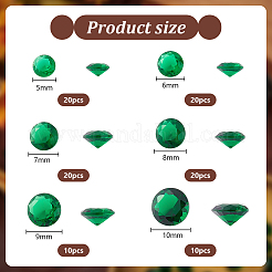 6 Style Diamond Shaped Cubic Zirconia Pointed Back Cabochons&nbsp;ZIRC-PH0001-37