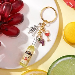 Resin & Glass & Alloy Keychain&nbsp;KEYC-JKC01158