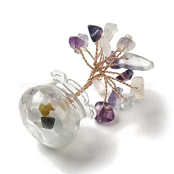 Natural Fluorite Chips Tree Decorations&nbsp;DJEW-Z007-02D