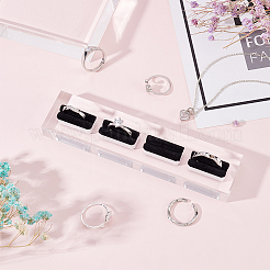 4-Slot Acrylic Finger Ring Display Rack&nbsp;RDIS-WH0002-11