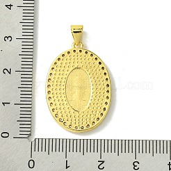 Real 18K Gold Plated Brass Micro Pave Clear Cubic Zirconia Pendants&nbsp;KK-H472-12G-02