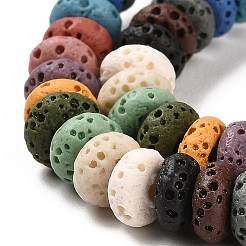 Natural Lava Rock Dyed Beads Strands&nbsp;G-L586-B01-05