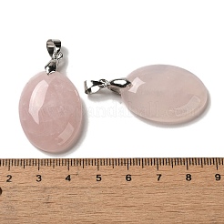 Natural Rose Quartz Pendants&nbsp;G-Z055-03P-12