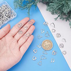 150Pcs 5 Style 304 Stainless Steel Open Pendants&nbsp;STAS-UN0030-54