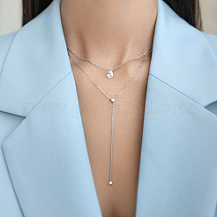 S925 Silver Zircon Geometric Jewelry Set Earrings Necklace Ring for Women&nbsp;JY0116-2