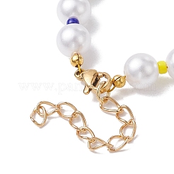 Glass & Acrylic Round Beaded Bracelets&nbsp;BJEW-JB10076