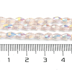 Transparent Electroplate Glass Beads Strands&nbsp;GLAA-K064-04A-AB02