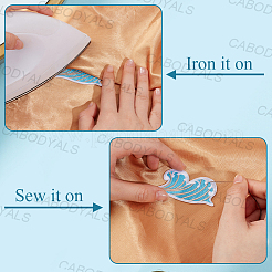 24Pcs 2 Bags Sea Wave Embroidery Sew On Patches&nbsp;PATC-CY0001-70