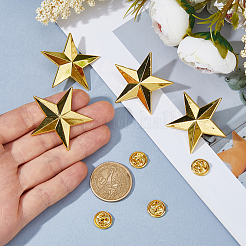 4Pcs Star Alloy Lapel Pin Backs for Backpack Clothes&nbsp;JEWB-FH0002-76