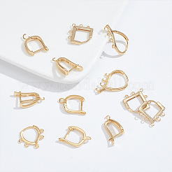 20Pcs 5 Styles Brass Hoop Earring Finding&nbsp;KK-HY0003-47