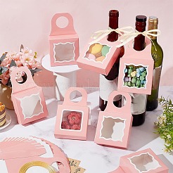 Square Kraft Paper Festival Gift Storage Boxes with Thank You Sticker and Polyester Ribbon&nbsp;CON-PH0003-06