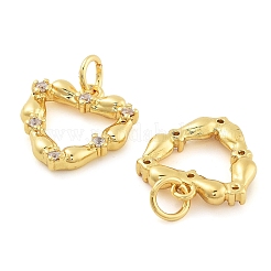 Rack Plating Brass & Cubic Zirconia Pendants&nbsp;KK-S371-05G