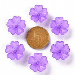 Transparent Frosted Acrylic Bead Caps&nbsp;X-MACR-S371-04A-747