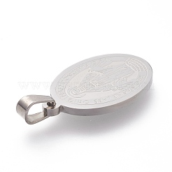 Non-Tarnish 304 Stainless Steel Lady of Guadalupe Pendants&nbsp;STAS-O138-14P