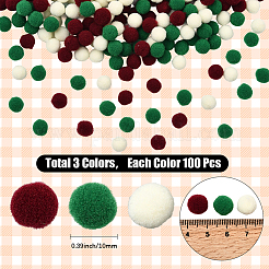 300Pcs 3 Colors Polyester Pom Pom Balls&nbsp;DIY-SC0031-38
