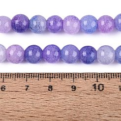 Baking Paint Crackle Glass Beads Strands&nbsp;X-GLAA-Q106-03A-05