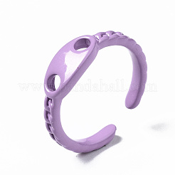 Spray Painted Brass Cuff Rings&nbsp;RJEW-S044-150