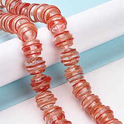 Round Handmade Clear Lampwork Beads Strands&nbsp;LAMP-G150-02E