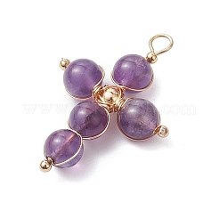 Natural Amethyst Pendants&nbsp;PALLOY-JF02885-04
