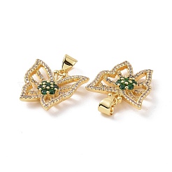 Brass Micro Pave Cubic Zirconia Pendants&nbsp;ZIRC-I063-44G
