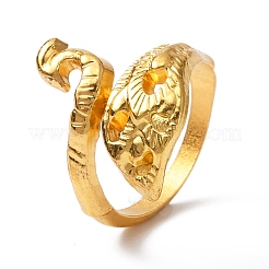 Zinc Alloy Peacock Open Cuff Ring&nbsp;RJEW-WH0003-03A
