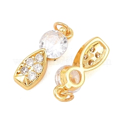 Brass Micro Pave Cubic Zirconia Pendants&nbsp;KK-F927-03G