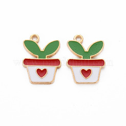 Alloy Enamel Pendants&nbsp;ENAM-S121-175B-RS