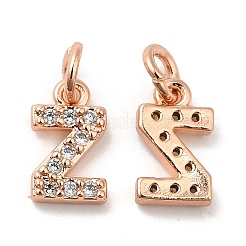 Brass Micro Pave Grade AAA Cubic Zirconia Charms&nbsp;LS-ZIRC-P067-11RG-Z-NR
