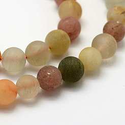 Natural Rutilated Quartz Beads Strands&nbsp;G-K193-6mm-11