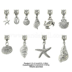 Marine Organism Theme Tibetan Style Alloy Pendant&nbsp;PALLOY-FS00004