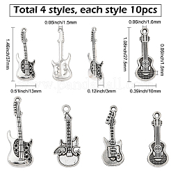 40Pcs 4 Styles Tibetan Styles Zinc Alloy Pendants&nbsp;TIBEP-SC0003-36