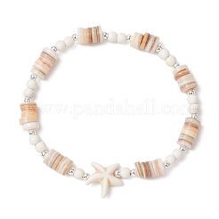 Synthetic Turquoise Beaded Stretch Bracelets&nbsp;BJEW-JB11911-01