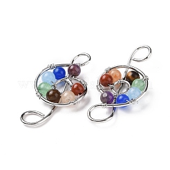 Chakra Theme Natural Mixed Stone Big Pendants&nbsp;G-G871-07P