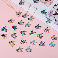 50Pcs 5 Colors Rack Plating Alloy Pendants&nbsp;FIND-SZ0003-42