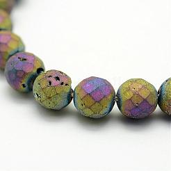 Electroplated Natural Quartz Crystal Beads Strands&nbsp;G-P149-01A