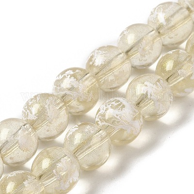 Baking Paint Glass Bead Strands&nbsp;DGLA-Z001-02A-1