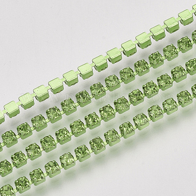 Electrophoresis Brass Rhinestone Strass Chains&nbsp;X1-CHC-Q009-SS6.5-B06-1